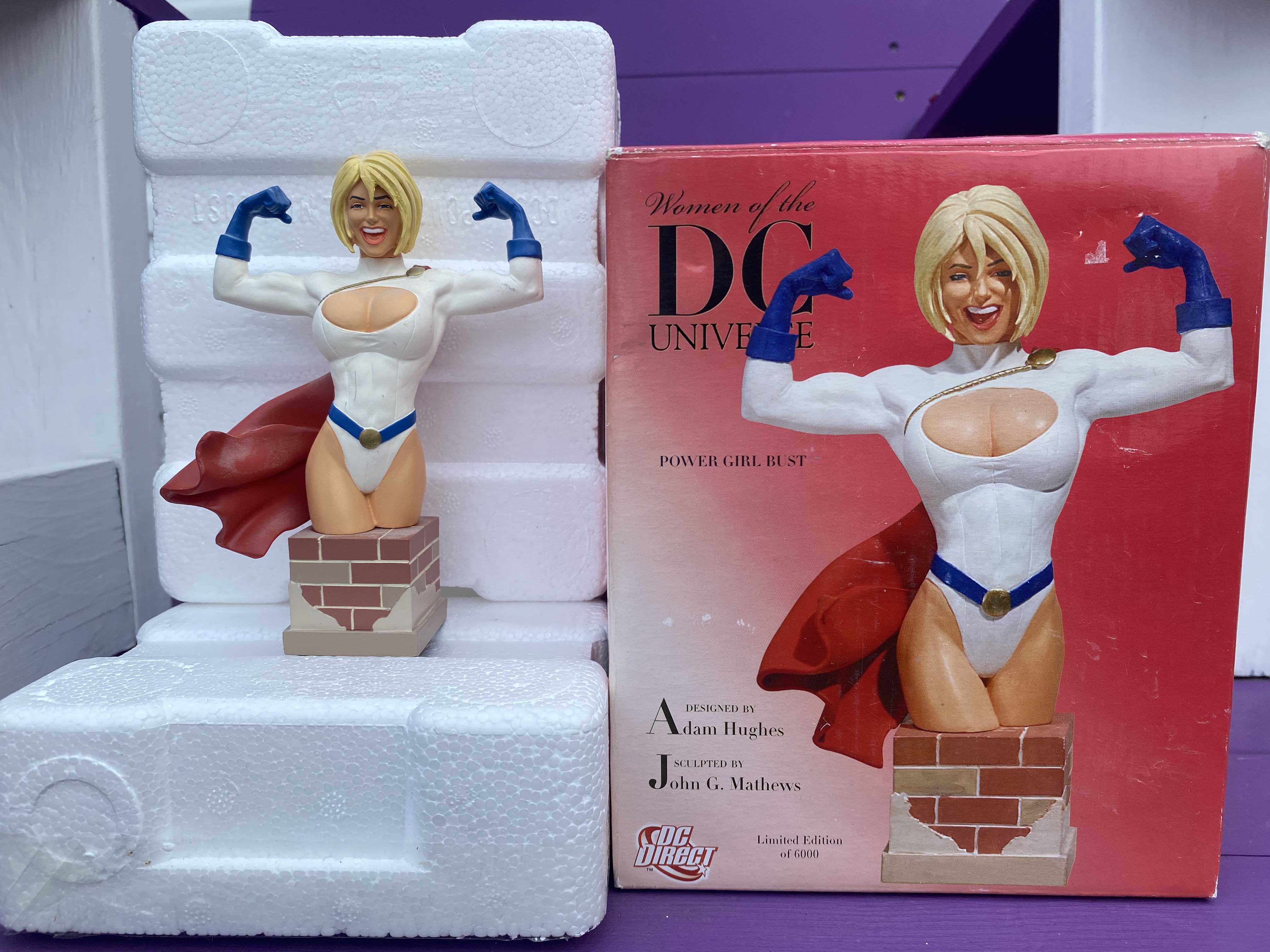 POWER GIRL MINI deals BUST DC DIRECT ADAM HUGHES