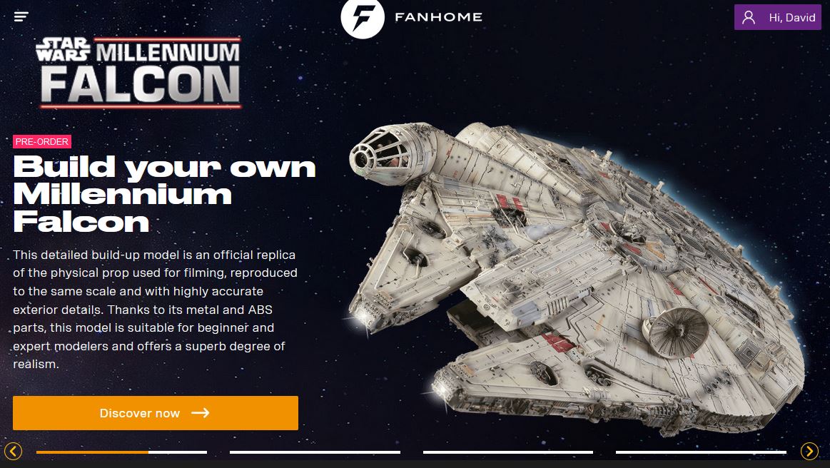 DEAGOSTINI BUILD MILLENIUM FALCON STUDIO 1:1 SCALE FULL KIT COMPLETE STAR  WARS